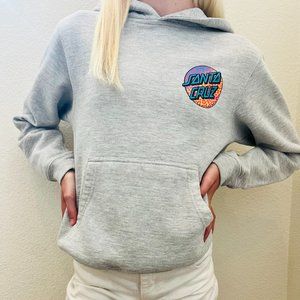 Santa Cruz Grey Pullover Hoodie, Girls